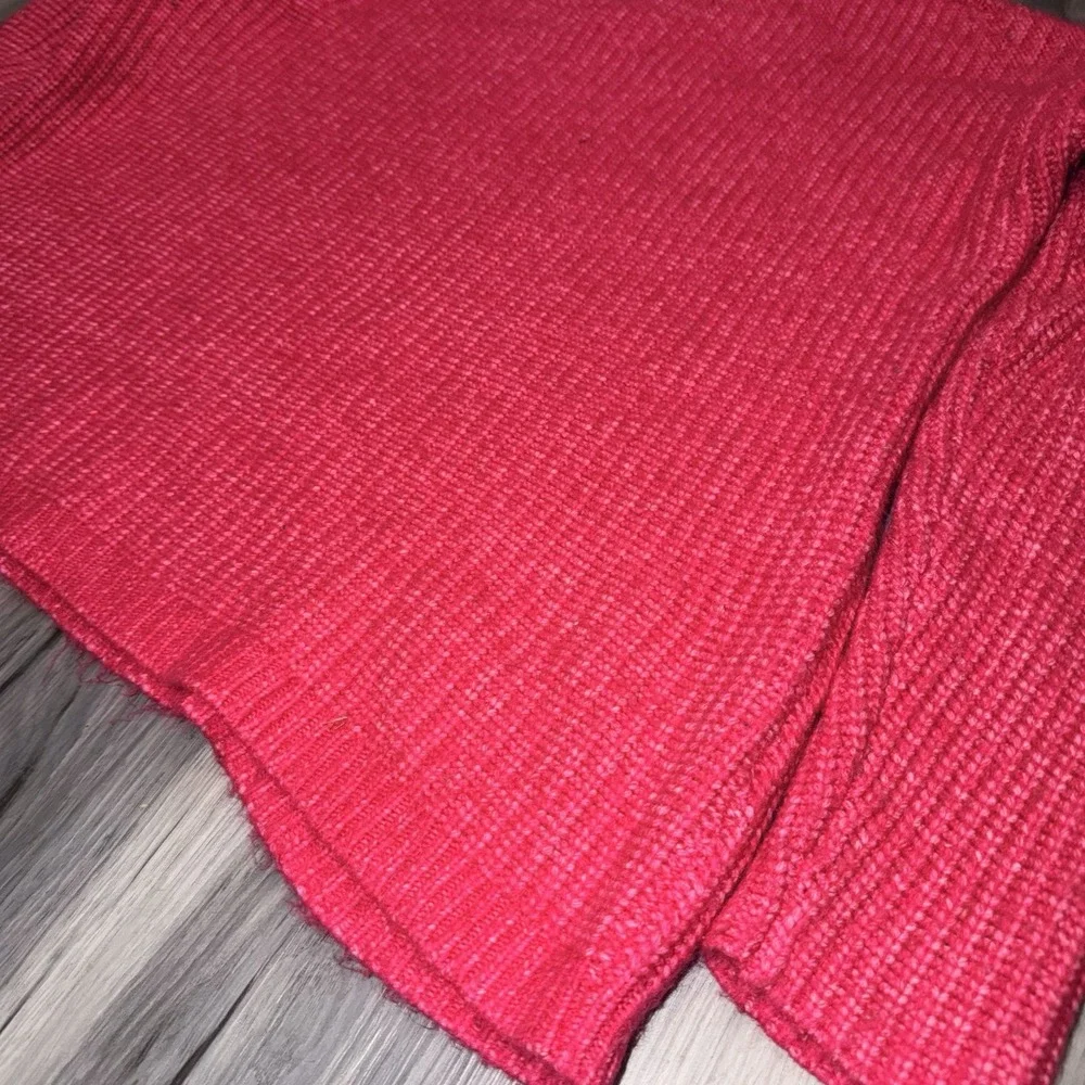 Ava & Viv Sweater Women's Size 3XL Hot Pink Long Sleeve V-Neck Knit Long Sleeve